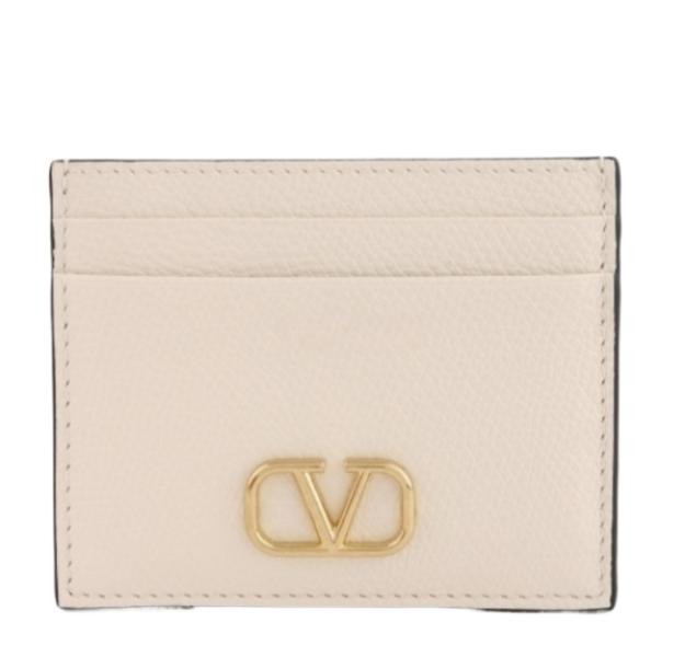 V logo signature card case