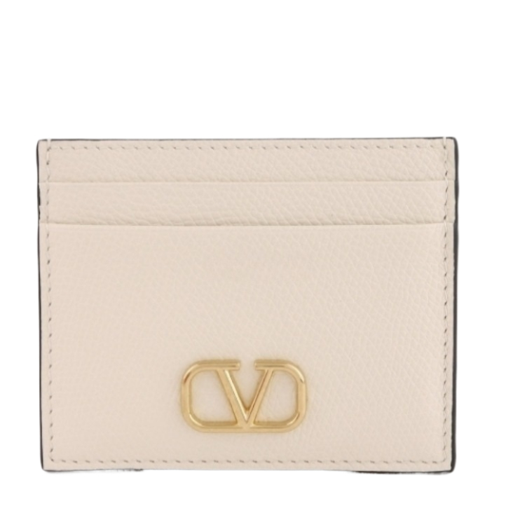 V logo signature card case