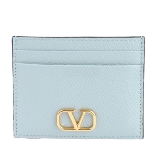 V logo signature card case