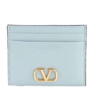 V logo signature card case