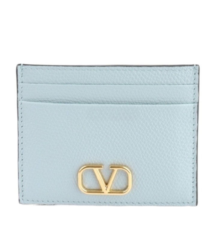 V logo signature card case