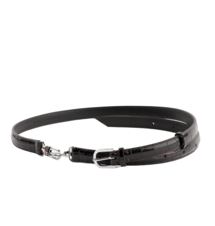 24FWDouble clasp leather belt