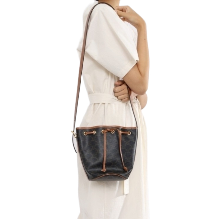 Small Triomphe Canvas Bucket Bag