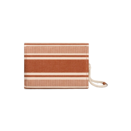 Striped Textile Ties Pouch