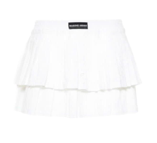 Pleated mini skirt