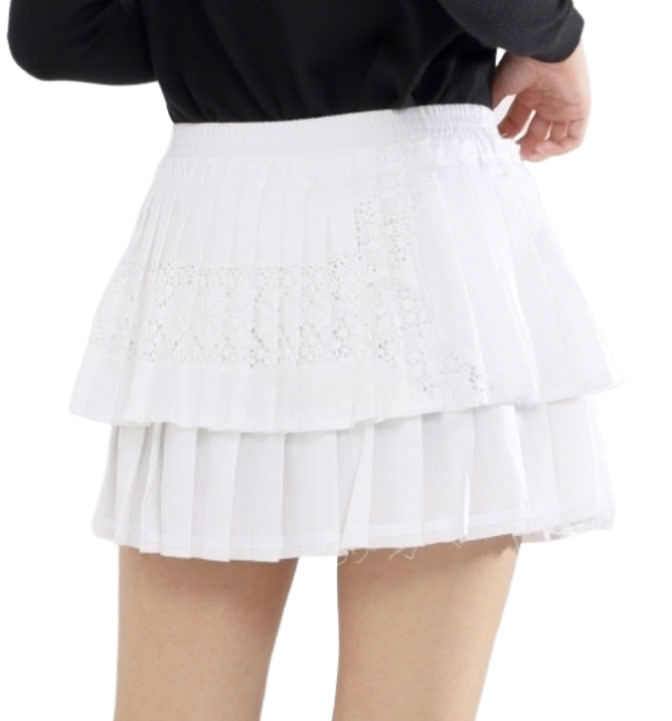 Pleated mini skirt