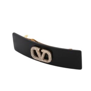 V-Logo Signature Swarovski® Crystal & Resin Hair Clip