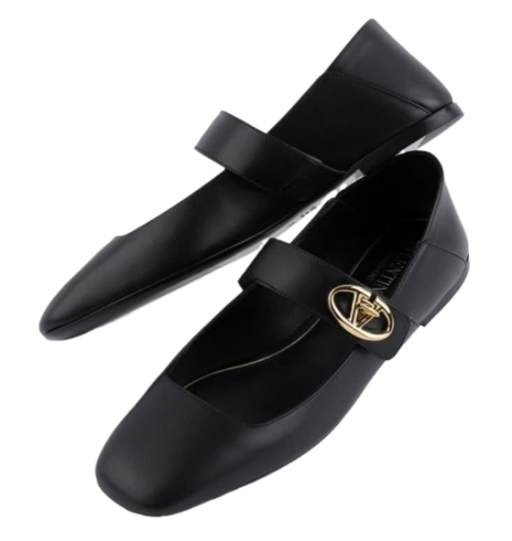 V-Logo Rocker Mary Jane Ballerina