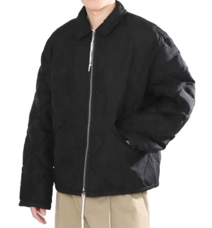 Logo quilted padded jacket