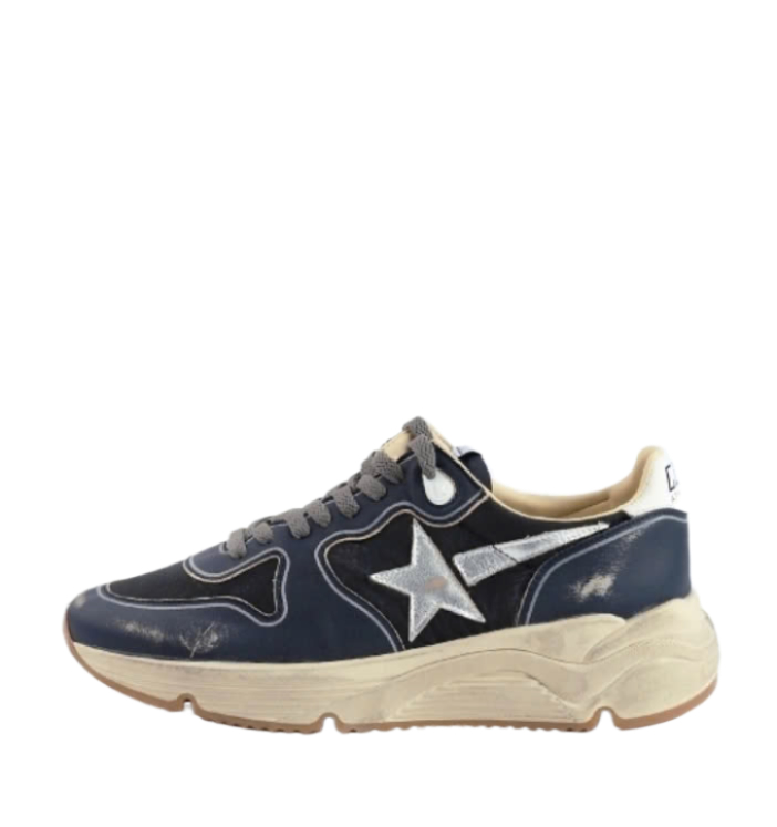 Running Sole Napa Leather Silver Star