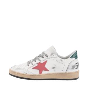 Bolstar Sneakers Red Star Crocodile Print Heel Crack Toe