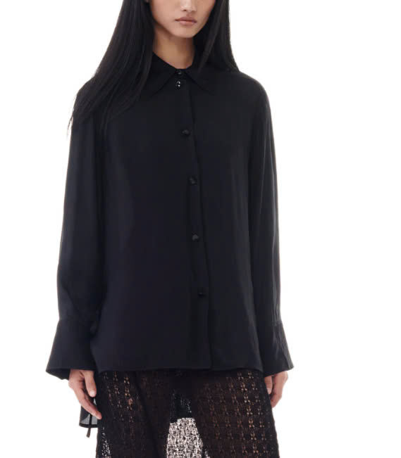 Gani Viscose Habotai Oversized Shirt