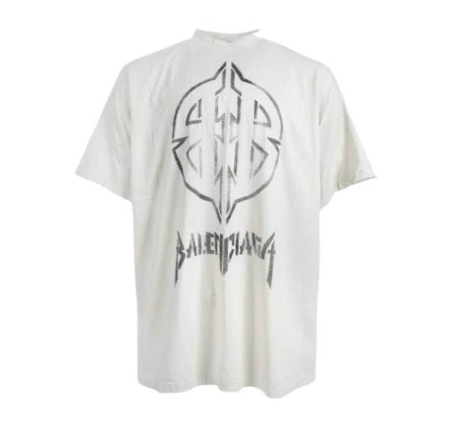 Metal Bb Stencil Oversized T-Shirt