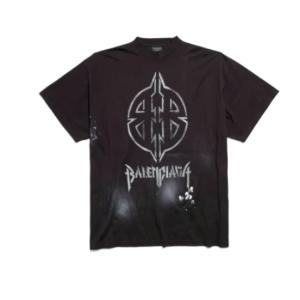 Metal Bb Stencil Oversized T-Shirt