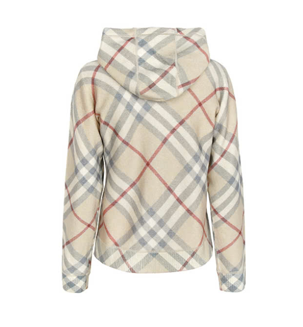 IDS 24FW Pale Stone Check Wool Hooded Zip-up Jacket