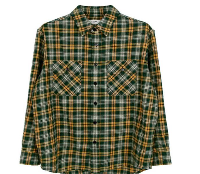 Green Check Wool Shirt