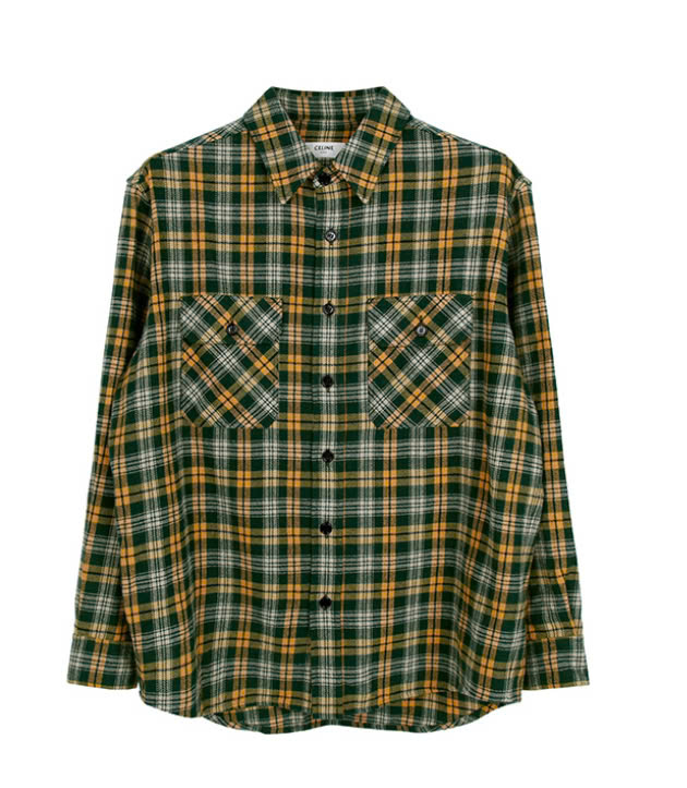 Green Check Wool Shirt