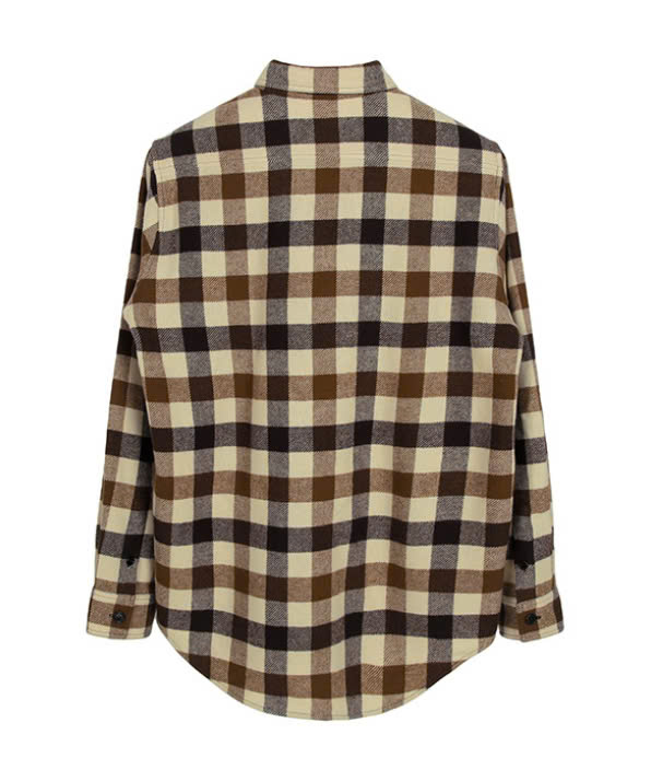 Brown Check Wool Shirt 