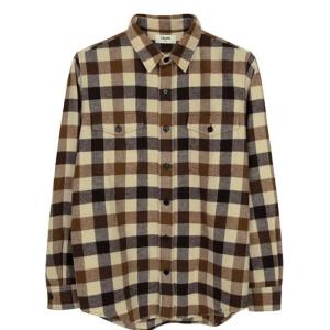 Brown Check Wool Shirt 