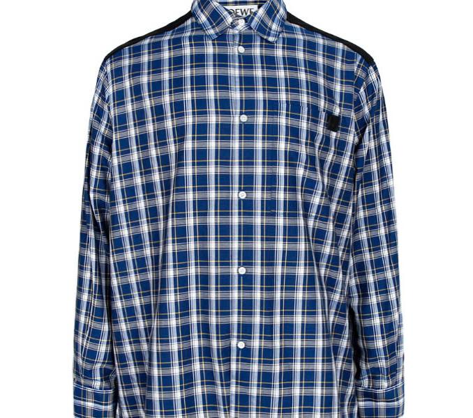 Blue Check Fleece Back Shirt