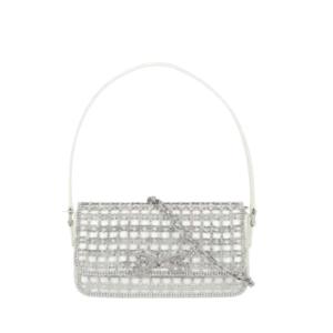 Crystal Bow Embellished Shoulder Bag