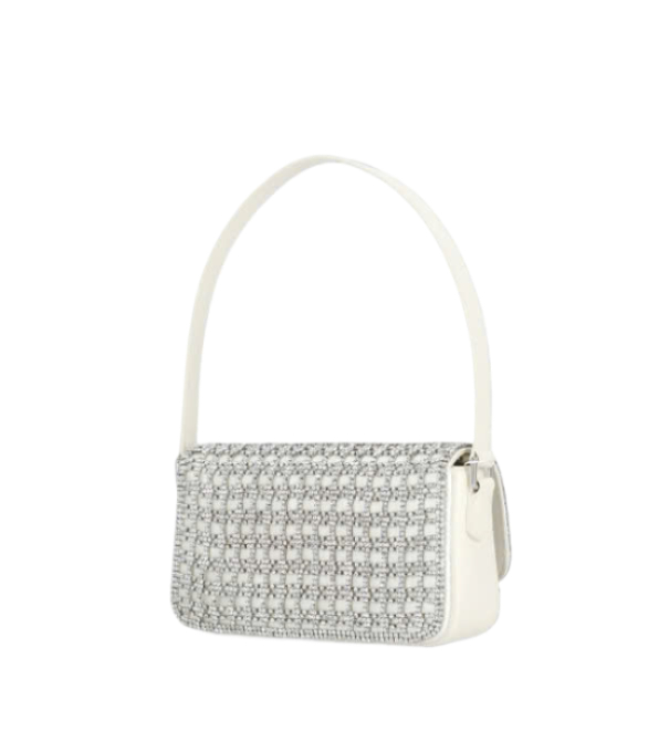 Crystal Bow Embellished Shoulder Bag