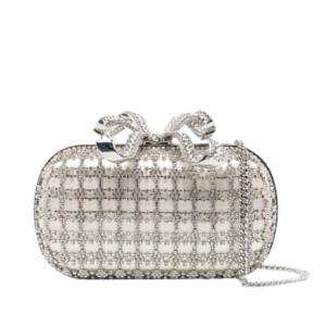 Crystal Bow Embellished Clutch Bag