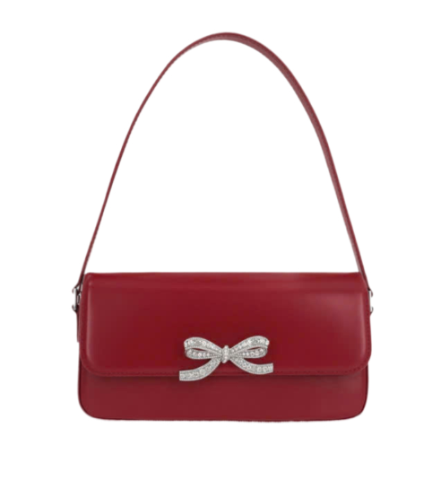 FIOCCO Bow Decor Leather Tote Bag