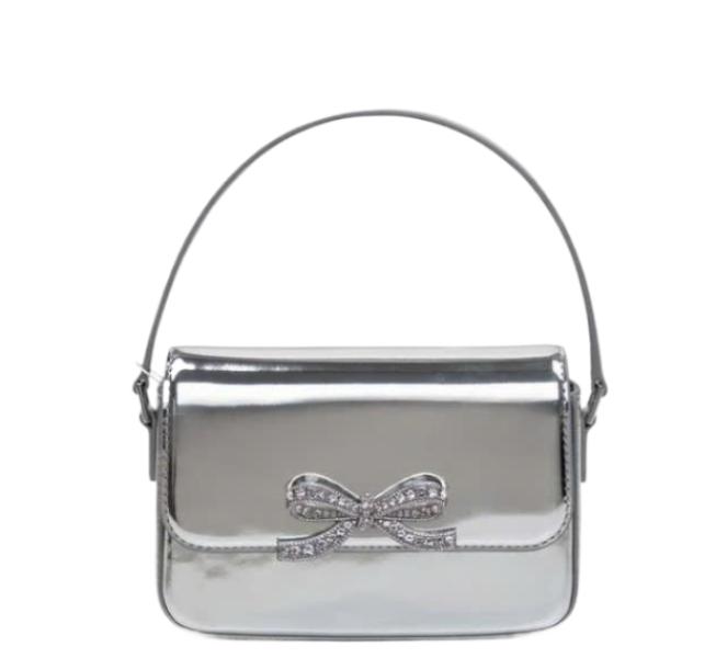 Crystal Bow Embellished Tote Bag