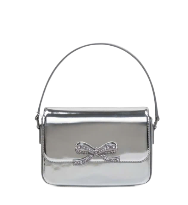 Crystal Bow Embellished Tote Bag