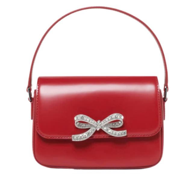 Crystal Bow Embellished Tote Bag