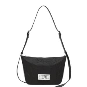 Number logo nylon shoulder bag