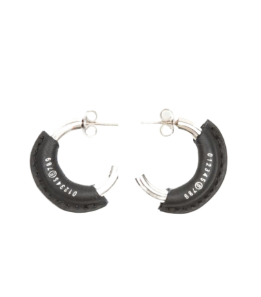 Number logo detail hoop earrings 