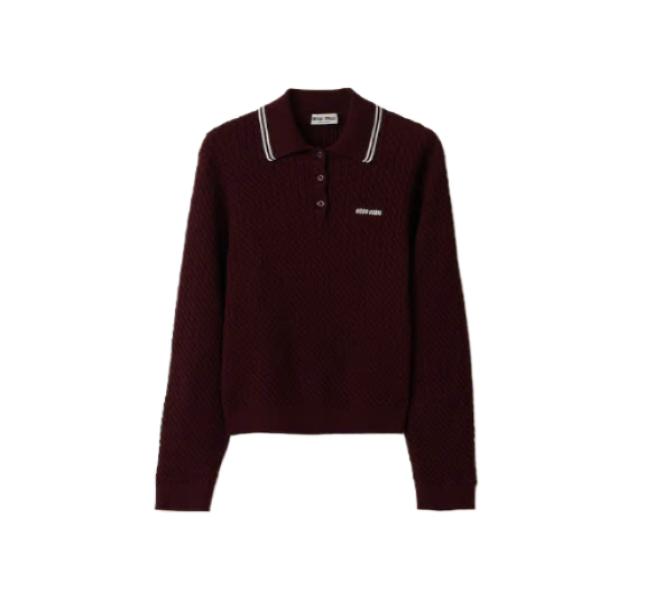 cotton jersey polo sweater