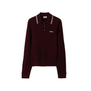 cotton jersey polo sweater