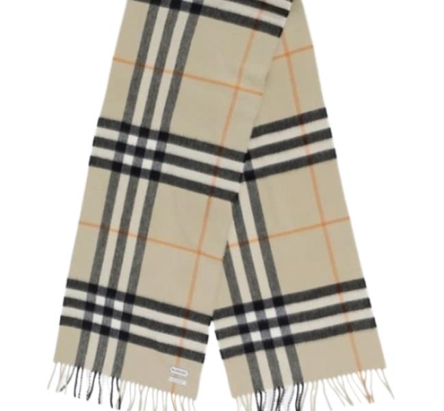 Checked Cashmere Scarf