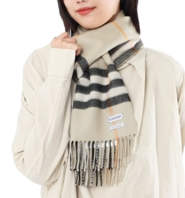 Checked Cashmere Scarf