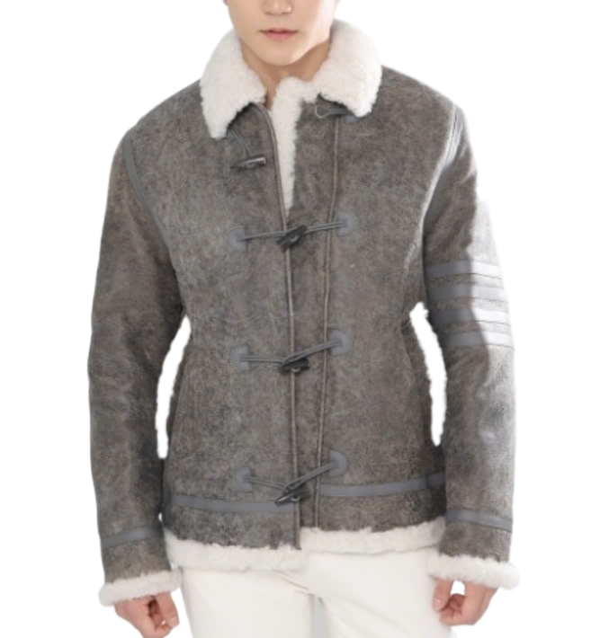 24FWShearling Crop Duffle Coat 