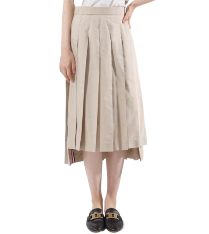 24FWClassic Typewriter Midi Pleated Skirt