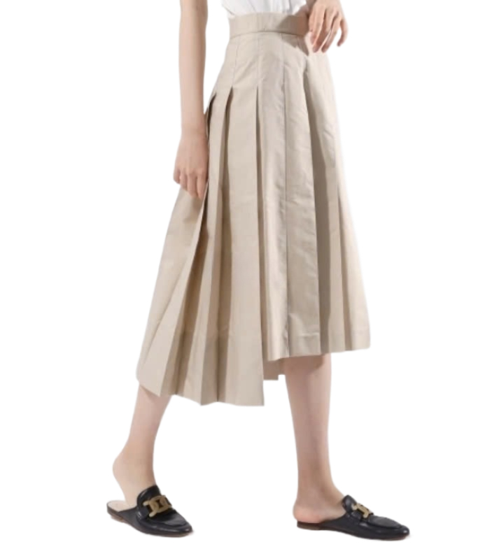 24FWClassic Typewriter Midi Pleated Skirt