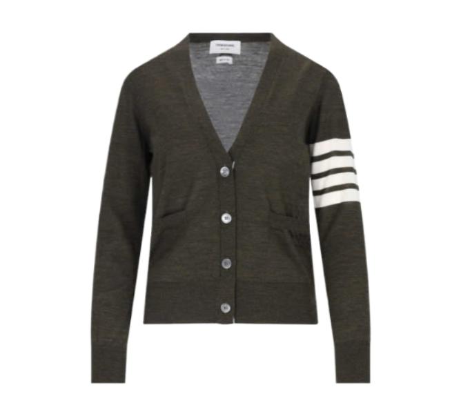 24FWOur 4-Bar Relaxed V-Neck Cardigan