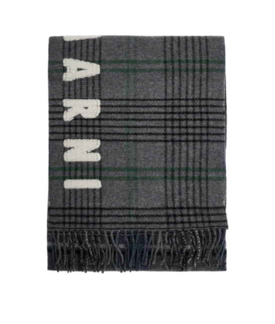 Double check wool scarf