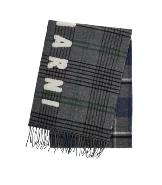 Double check wool scarf