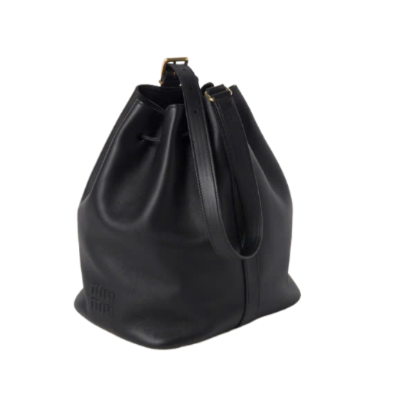 Leather bucket bag