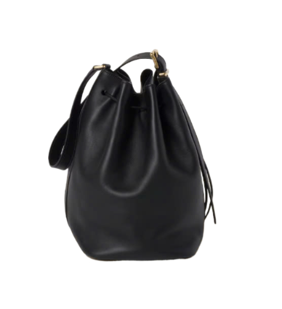 Leather bucket bag