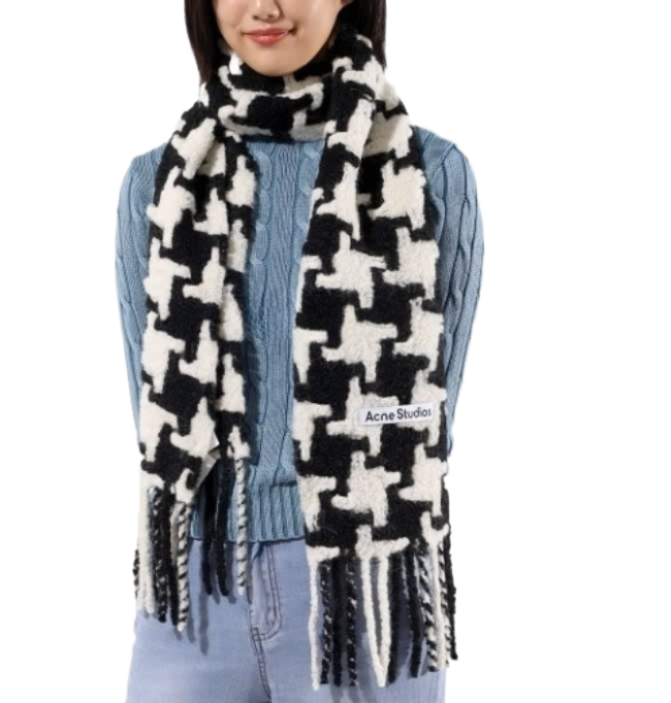 24FW Houndstooth scarf