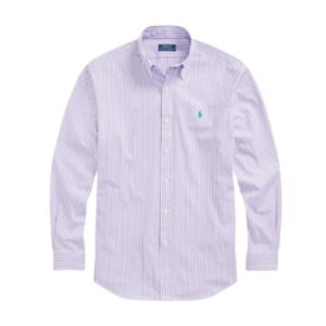 24FWPony Logo Embroidered Stripe Cotton Shirt