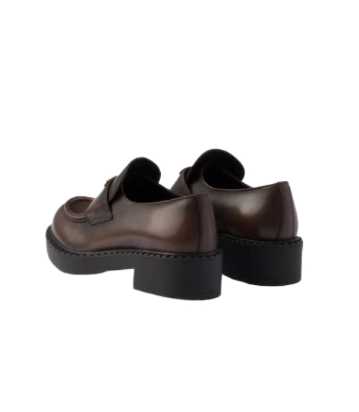 Chocolate leather loafers