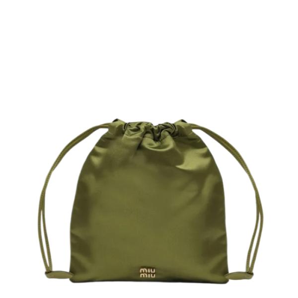 Green duchesse pouch