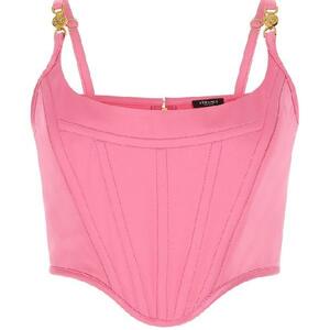 Medusa detail corset bustier top (Pink)